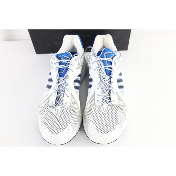NOS Vintage Adidas Rotterdam Q.S Gym Jogging Running Shoes White Blue Mens 12 main image 4